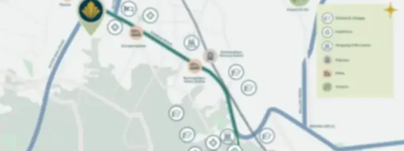 Prestige Golden Grove Apartment location map with landmarks by Prestige Group located at Kollur, near Tellapur, Hyderabad Telangana